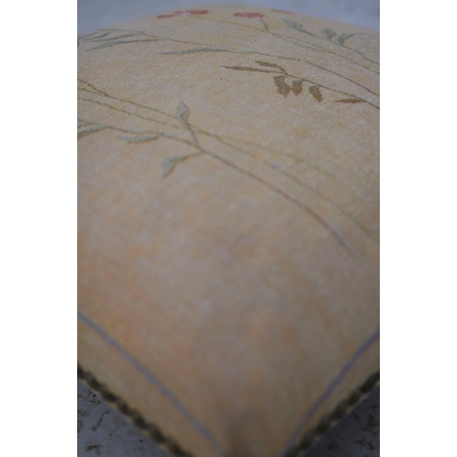 Vintage Small Square Footstool W. Tapestry Upholstery For Sale In Philadelphia - Image 6 of 11
