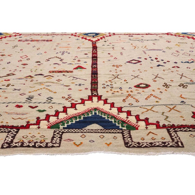 Berber Tribes of Morocco Vintage Glaoui Moroccan High-Low Rug - 12'10 X 17'08 For Sale - Image 4 of 10