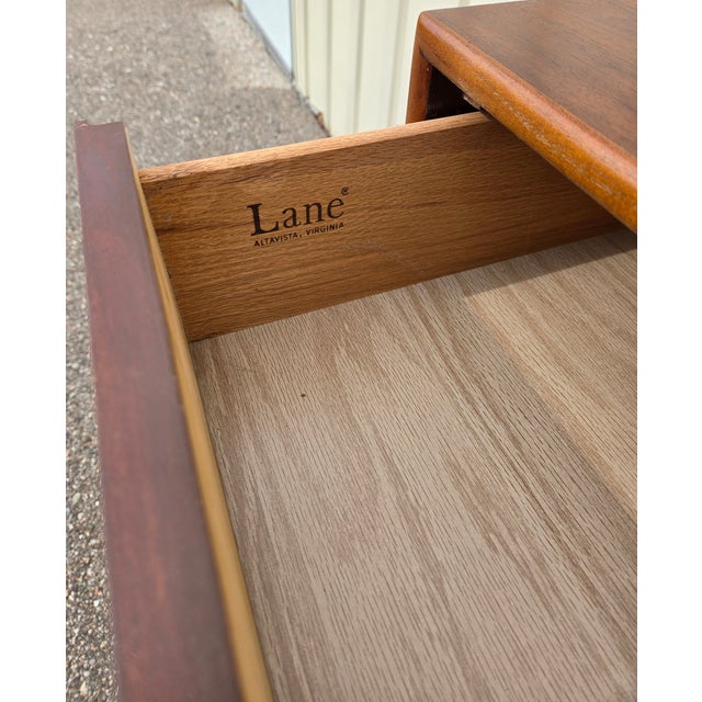 Wood 1960s Lane Acclaim 5 Drawer Tall boy Dresser For Sale - Image 7 of 7