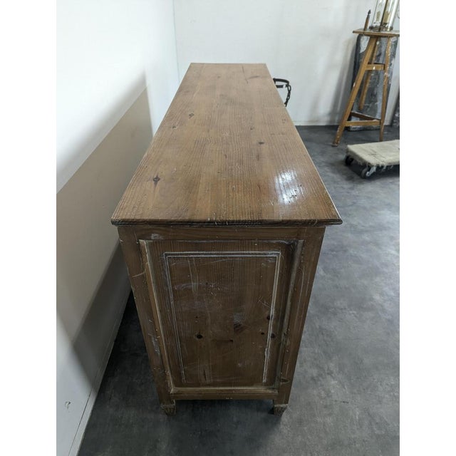 Directoire Style Sideboard in Canted Pine For Sale - Image 5 of 8