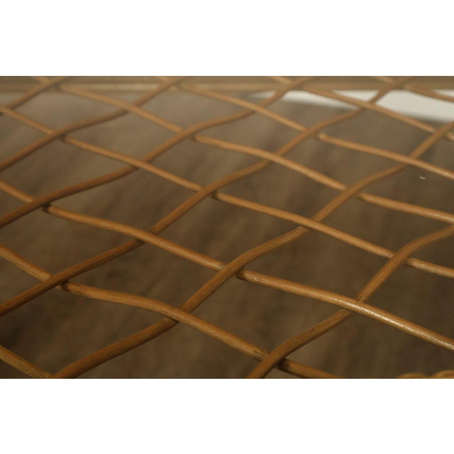 Lexington Henry Link Glass Top Wicker Dining Table For Sale - Image 12 of 18