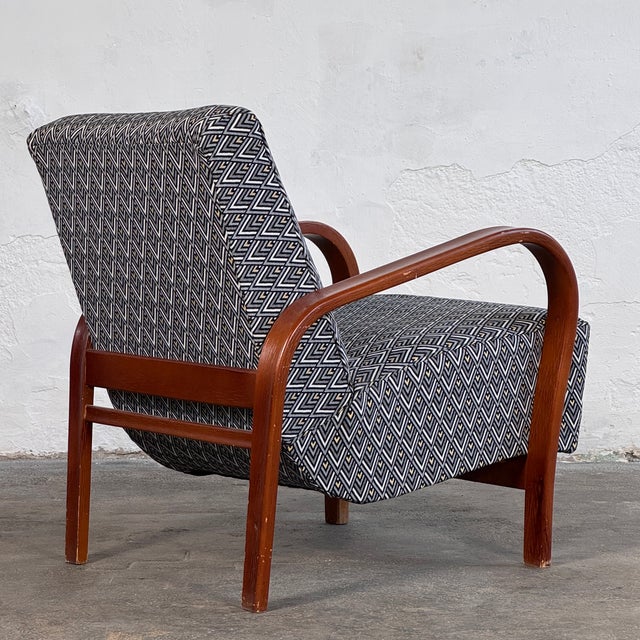 Black Armchairs by Kozelka & Kropáček, 1960s, Set of 2 For Sale - Image 8 of 13