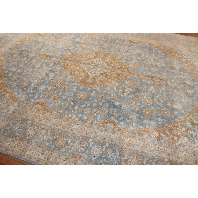 Campaign Vintage Persian Kashan - 8'8" x 12'3" For Sale - Image 3 of 11