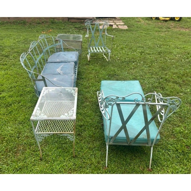 Russell Woodard 1960s 6- Piece Vintage Woodard 8 Piece Lounge Set For Sale - Image 4 of 7