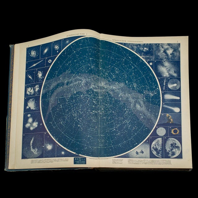 Antique Andrees Handatlas, German Cartography Book, Maps, Atlas, Reference, 1924 For Sale - Image 4 of 12