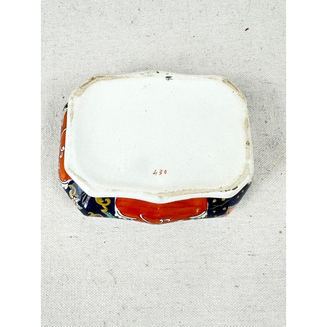 Antique Regency Coalport Imari Porcelain Covered Trinket Box - Pattern 430 For Sale - Image 11 of 13