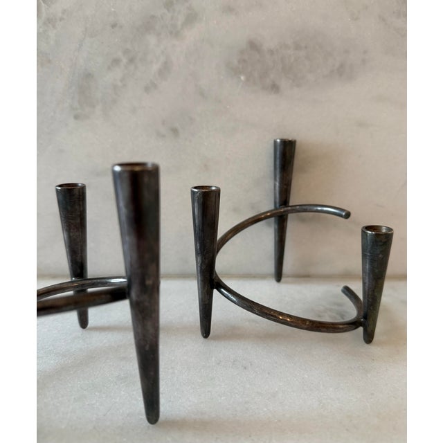 Mid Century Danish Candleholders by E. Dragsted For Sale In Austin - Image 6 of 9