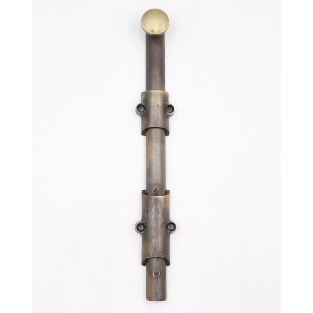 Traditional Vintage 9 In. Brass Surface Door Bolt For Sale - Image 3 of 7