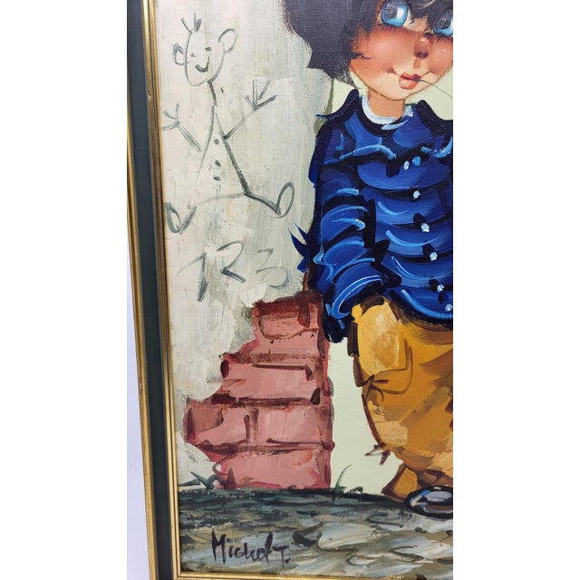 Michel Thomas, P'tits Poulbots (Little Poulbots), France, 1970, Oil on Canvas For Sale - Image 8 of 13