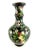 Vintage Cloisonné Floral Vase With Black Ground and Cherry Blossom Motif For Sale - Image 11 of 14
