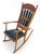 Artist Signed Studio Made Solid Oiled Walnut Arm Rocking Chair MINT For Sale - Image 16 of 18