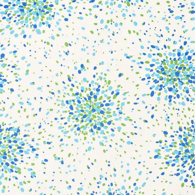 Sample- Schumacher Jelly Bean Fabric in Ocean / Turquoise For Sale