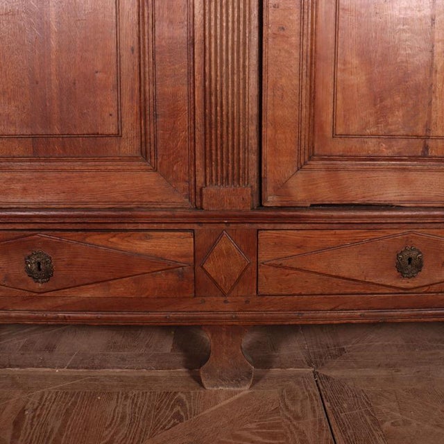 Wood 19th Century Danish Oak Wardrobe For Sale - Image 7 of 16