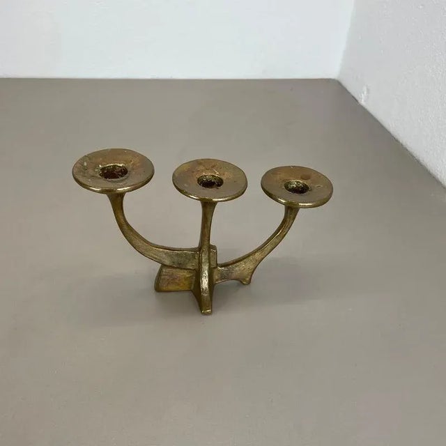 Mid-Century Brutalist Bronze Candleholder from Michael Harjes, Germany, 1960s For Sale - Image 4 of 15