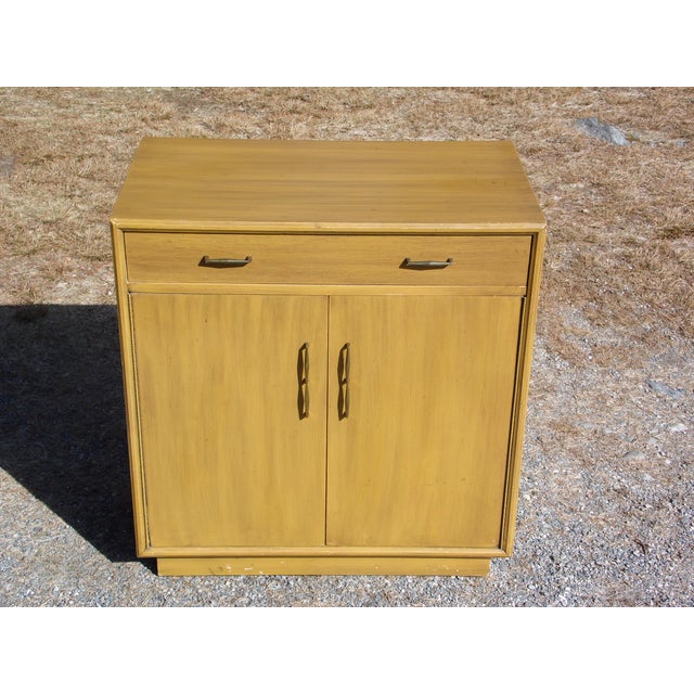 Vintage Mid Century Modern Lane Upright Space Saver Cedar Chest Storage