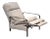 Milo Baughman Grey Chrome Lounge Chair Recliner For Sale
