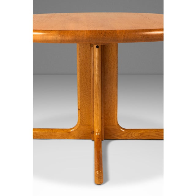 Brown Mid-Century Danish Modern Petite Pedestal Coffee Table in White Oak by Dyrlund, Denmark, C. 1960s For Sale - Image 8 of 18