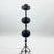 Hand Forged Iron Candelabra Set of 3 (97-117cm) Antique Copper Finish Classic Spindle Node Floor Set For Sale - Image 4 of 6