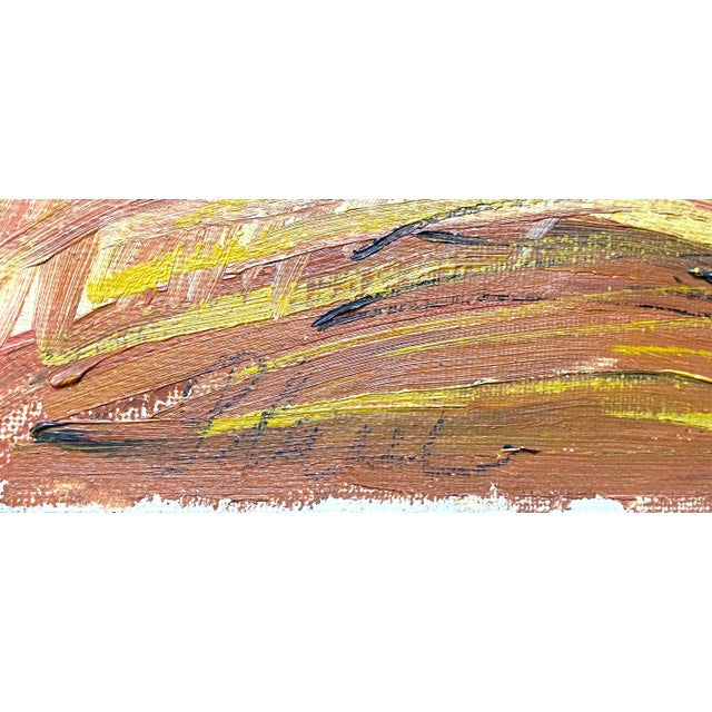 1940s Modernist Wheat Sheaves Landscape by Eleanor Walls Plau For Sale - Image 5 of 6