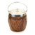 Late 19th Century English Oak and Silver Biscuit Barrel For Sale