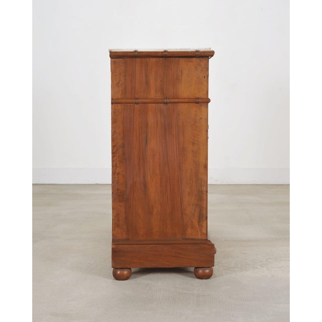 Brown English Faux Bamboo Aesthetic Movement Marble Top Commode Dresser For Sale - Image 8 of 18