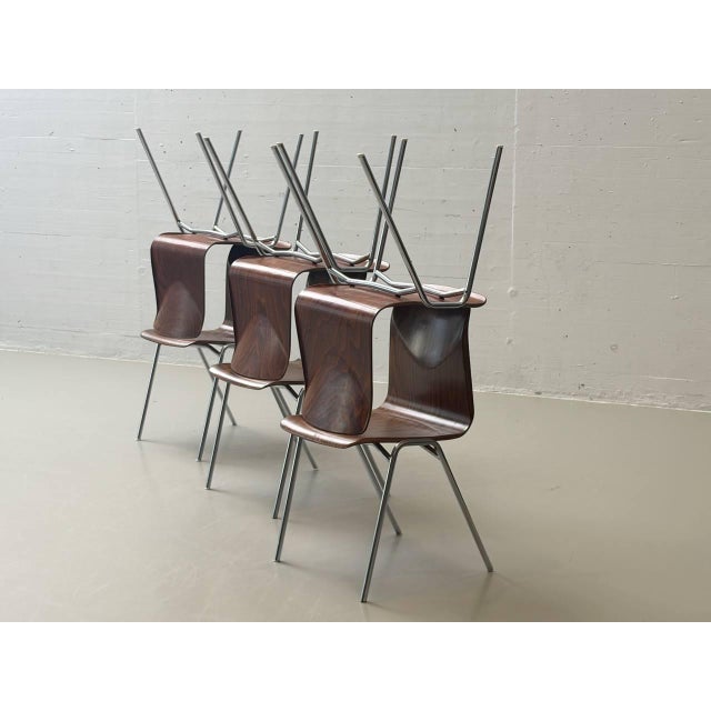 Stacking Chair with Pagholz Shell from Thur-Op-Seat, West Germany, 1970s For Sale - Image 14 of 18