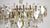 Gold Brass and Lead Crystal 6-Light Chandelier from Palwa, 1960s For Sale - Image 8 of 10