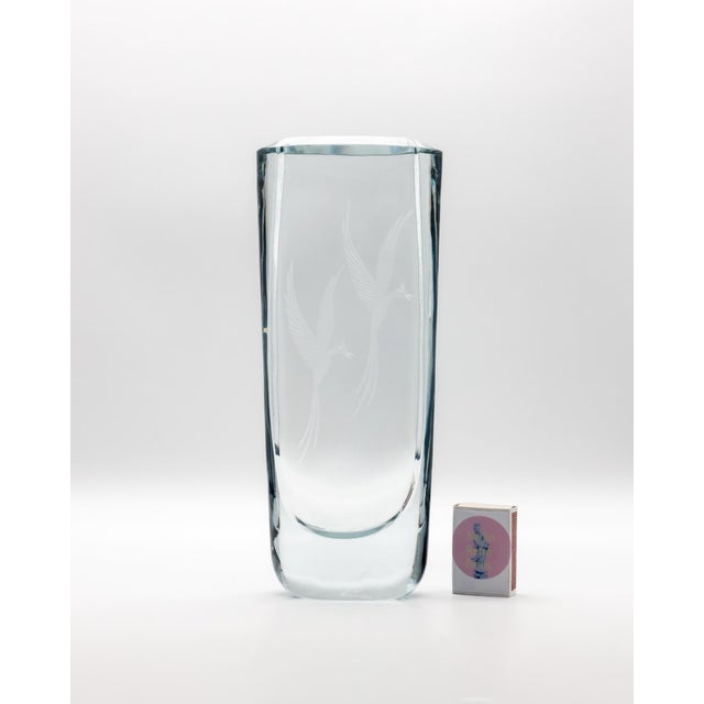 Birds of Eden Glass Vase attributed to Asta Strömberg for Strömbergshyttan, 1960s-70s For Sale - Image 4 of 11