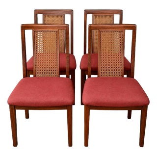 Afromosia Teak and Cane Dining Chairs from G-Plan, Set of 4 For Sale