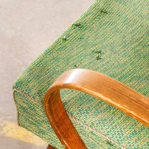 Armchairs in Lime Weave Fabric by Jaroslav Šmídek, 1950s For Sale - Image 10 of 11
