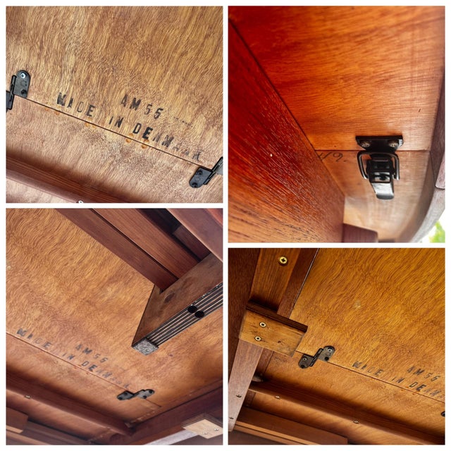 Mid Century Modern Danish Teak Extendable Dining Table With Butterfly Self-Storing Leaf For Sale - Image 12 of 12