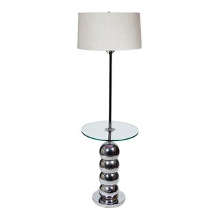 1960s Stacked Chrome Ball Floor Lamp in the Style of George Kovacs For Sale