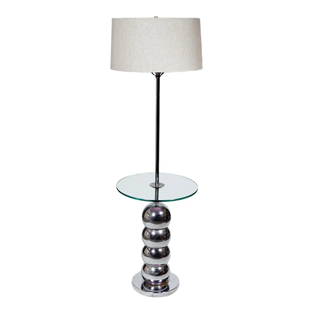 1960s Stacked Chrome Ball Floor Lamp in the Style of George Kovacs For Sale