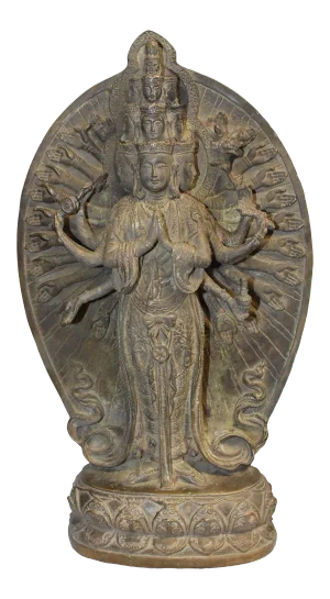 Bronze Thousand Armed Avalokitesvara Guan Yin Statue
