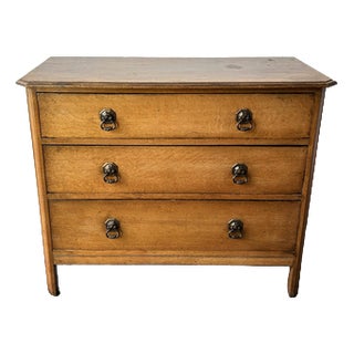 Small Vintage Georgian Oak Chest of Drawers, 1940s For Sale