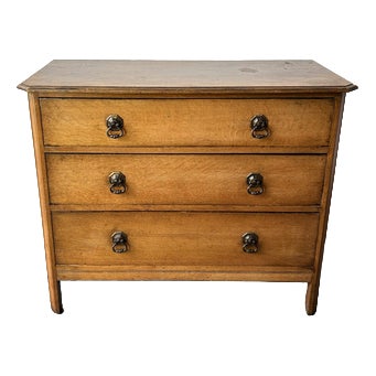 Small Vintage Georgian Oak Chest of Drawers, 1940s For Sale