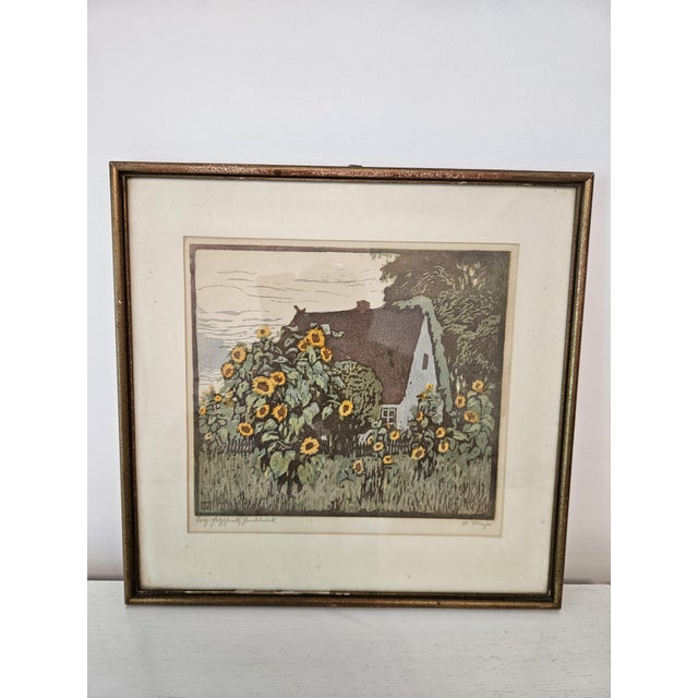 H. Majs, Cottage, 1950s, Lithograph For Sale - Image 10 of 10