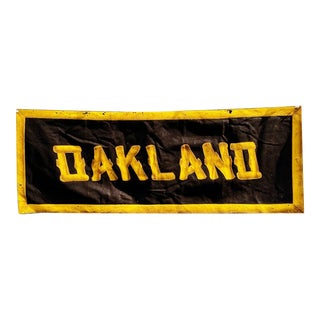 1920s Large Felt Oakland CA Collegiate Banner For Sale