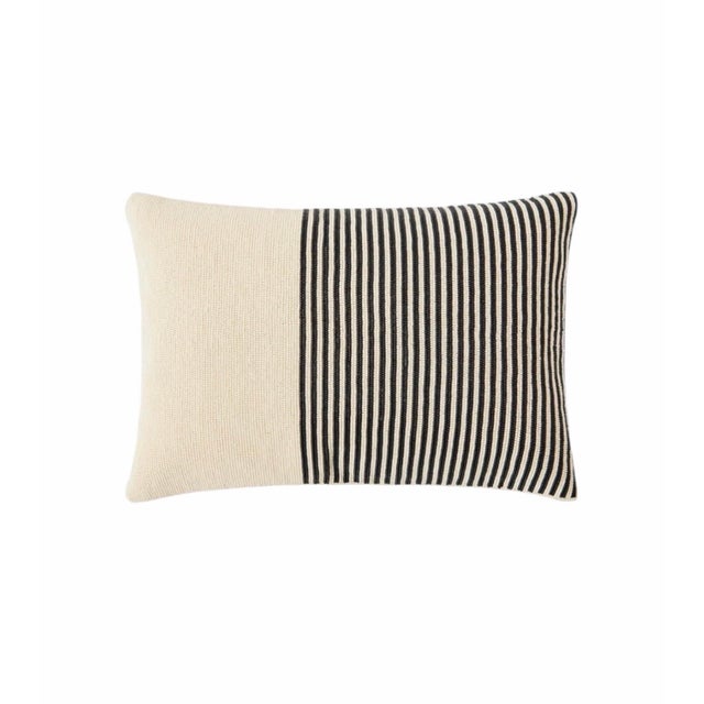 Pair of Studio A Home Striped Beaded Lumbar Pillows A striking blend of graphic pattern and hand-finished detail, this...