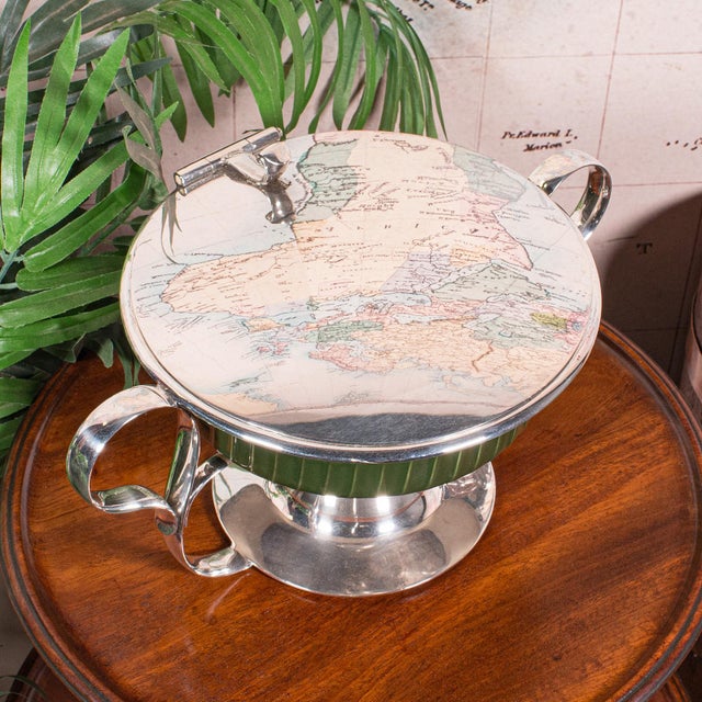 Metal Antique Food Warmer, English Ceramic, Silver Plate, Chafing Heat Dish, Edwardian For Sale - Image 7 of 12