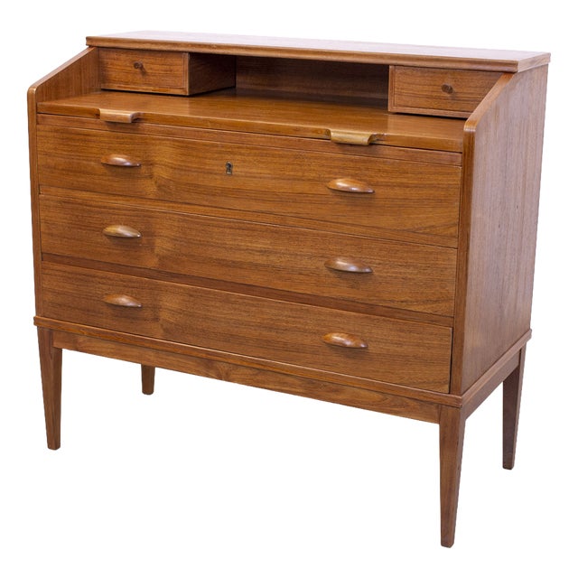 Danish Teak Secretaire by Riis Antonsen for Borge Hansen, 1960s For Sale
