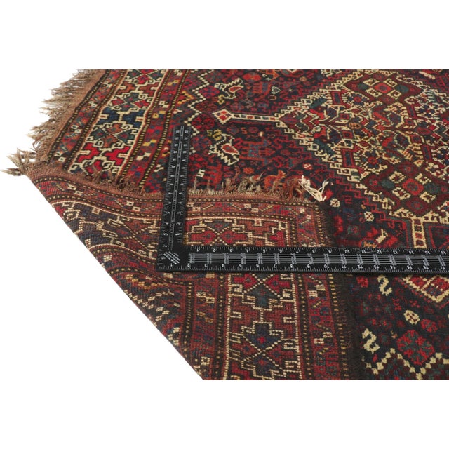 Late 19th Century Late 19th Century Antique Persian Shiraz Rug, 05'06 X 06'07 For Sale - Image 5 of 9
