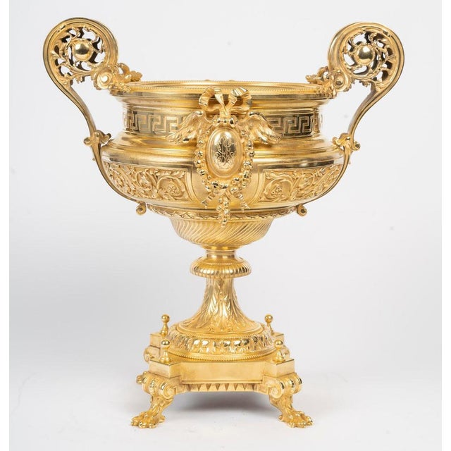 Goldenrod Antique Gilt Bronze Bowl, 1890s For Sale - Image 8 of 9