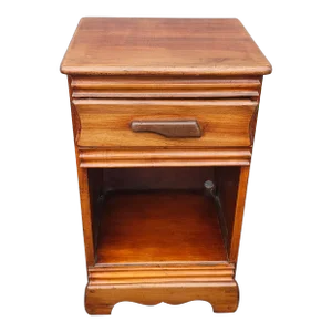 Early 20th Century Victorian Single Drawer Mahogany BedSide Table