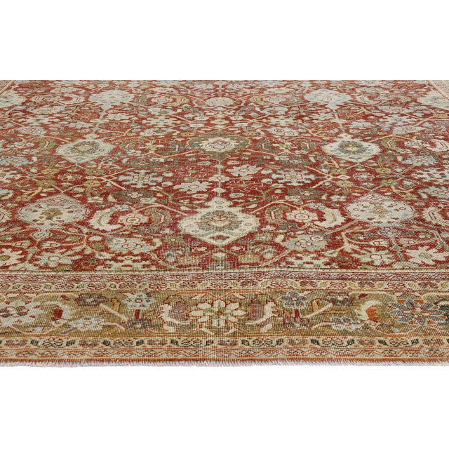Early 20th Century Antique Persian Mahal Rug, 09'00 X 12'05 For Sale - Image 4 of 10
