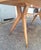 Dining Table Wooden Base, Brass Finishes, Wooden and Blue Glass Top, 1950s For Sale - Image 3 of 6