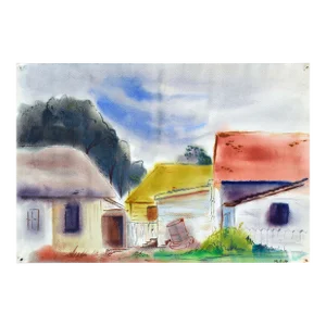 Colorful Houses Landscape by Darrell Millsap