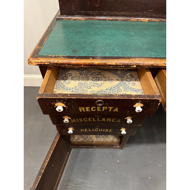 Oxblood Red Mid 19th Century Antique Breakfront For Sale - Image 8 of 12