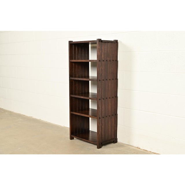 Stickley Brothers Style Antique Mission Oak Arts & Crafts Bookcase or Magazine Rack, Circa 1910 For Sale - Image 12 of 12