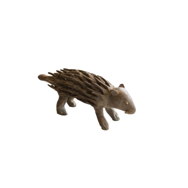 Metal Vintage African Porcupine Sculpture For Sale - Image 7 of 7